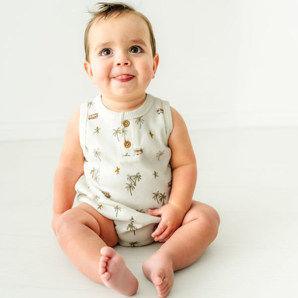 Makemake Organics Organic Baby Bubble Onesie - Malibu