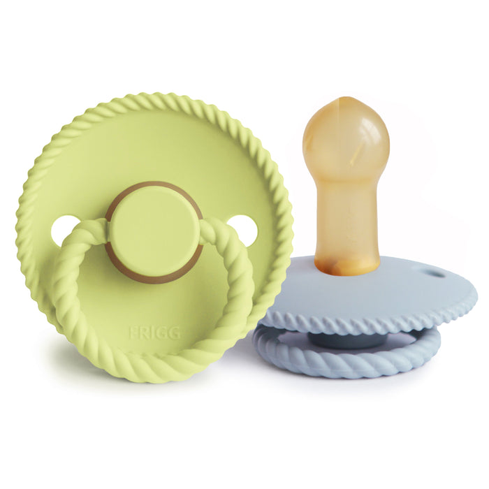 Mushie FRIGG Rope Natural Rubber Pacifier 2-Pack