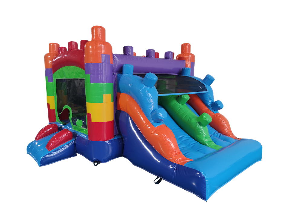 HullaBalloo Mini Blocks Bounce House Slide