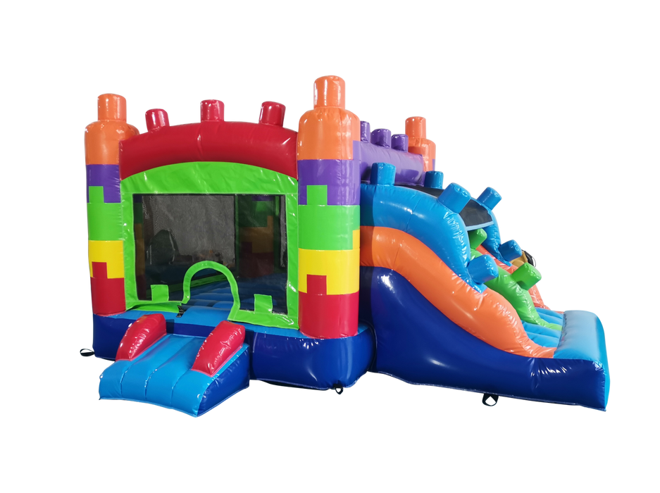 HullaBalloo Mini Blocks Bounce House Slide