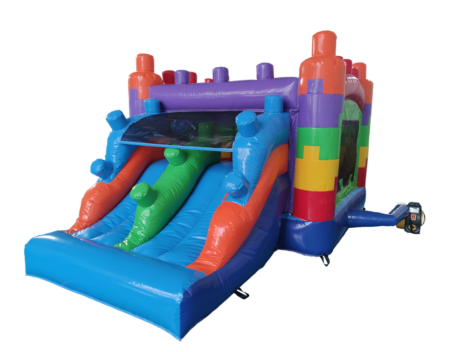 HullaBalloo Mini Blocks Bounce House Slide