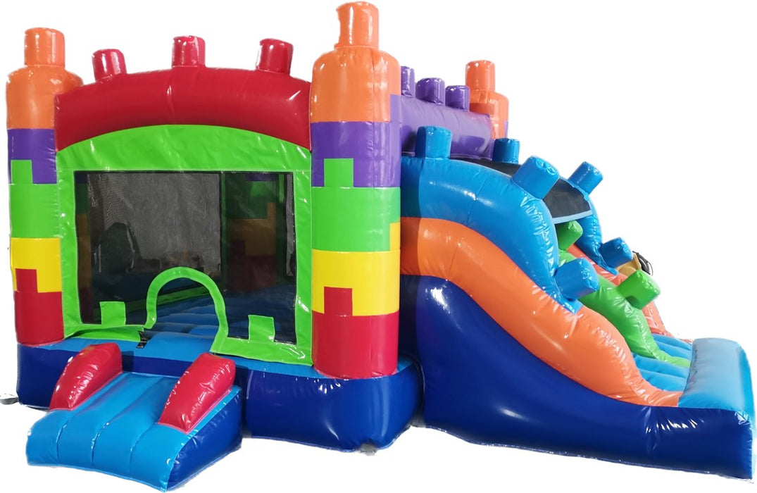 HullaBalloo Mini Blocks Bounce House Slide