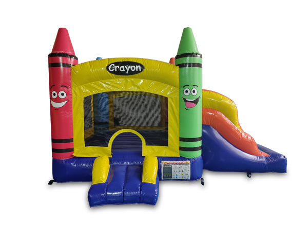 HullaBalloo Mini Crayon Bounce House Slide