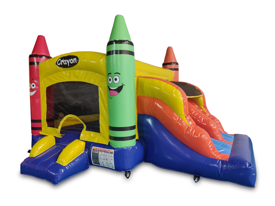 HullaBalloo Mini Crayon Bounce House Slide