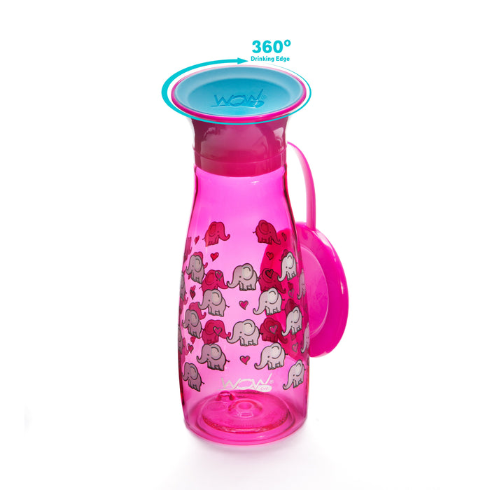 WOW CUP Mini - Pink Elephants, 12 oz/350 ml