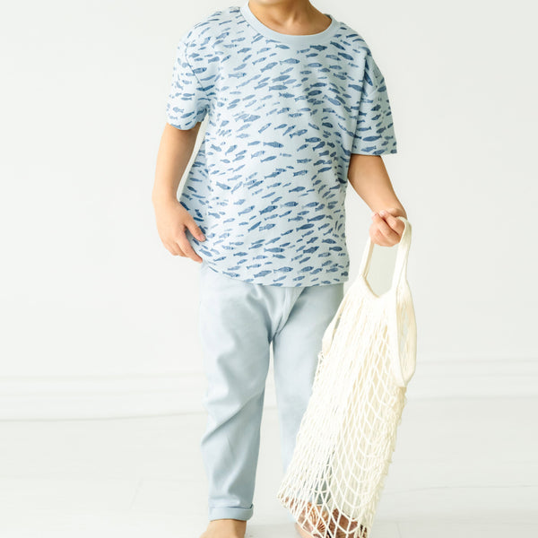 Makemake Organics Organic Baby Toddler Tee & Pants Set - Minnow