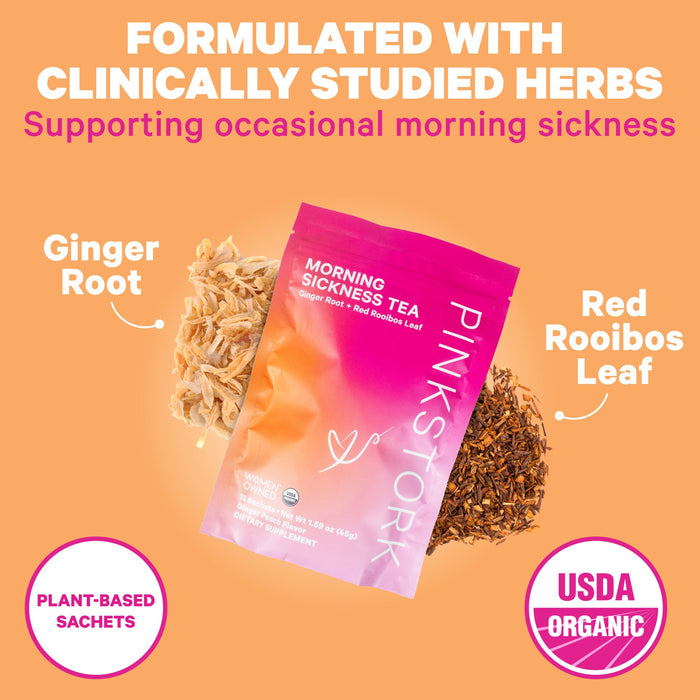 Pink Stork Morning Sickness Tea - Ginger Peach