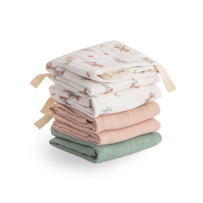 Mushie Muslin Cotton Washcloth 5-Pack