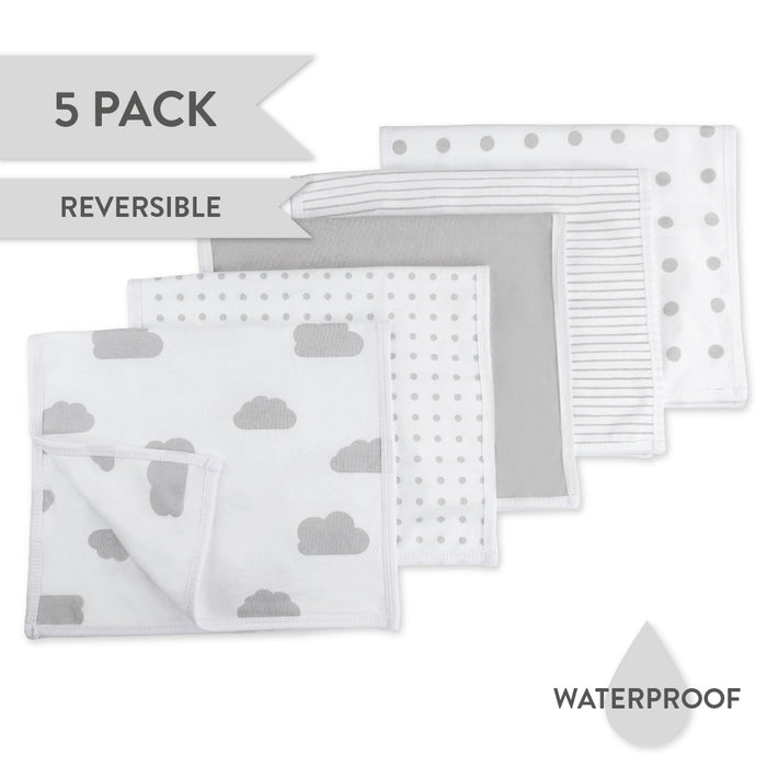 Ely's & Co. Waterproof Reversible Burp Cloths