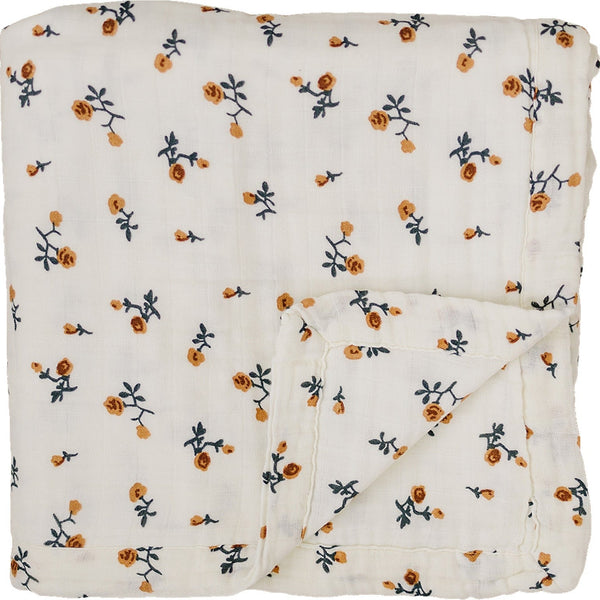 Mebie Baby Cream Floral Muslin Quilt