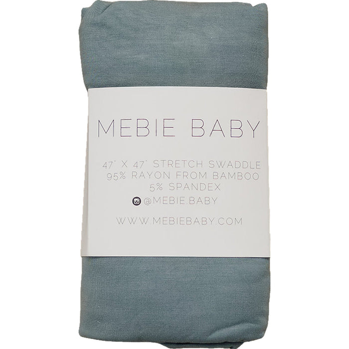Mebie Baby Dusty Blue Bamboo Stretch Swaddle
