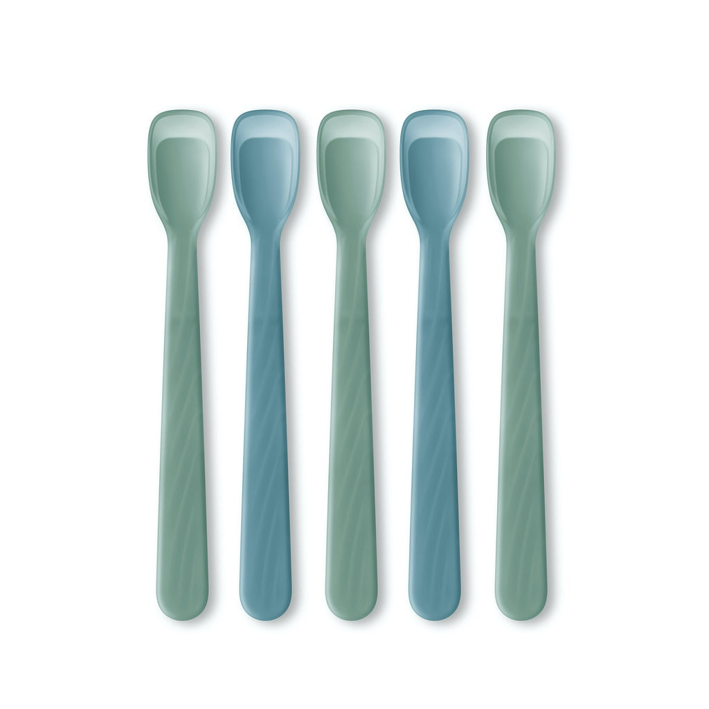 Munchkin munchkin gentle silicone spoons, 4 pack, blue/green