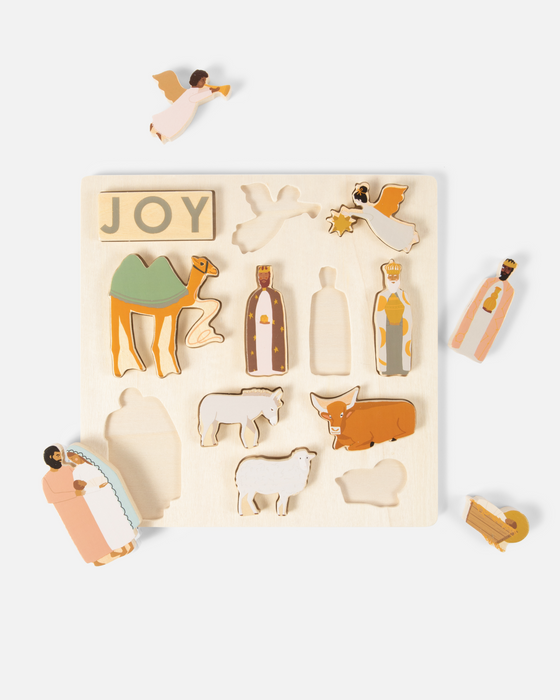 Be A Heart Nativity Wooden Puzzle