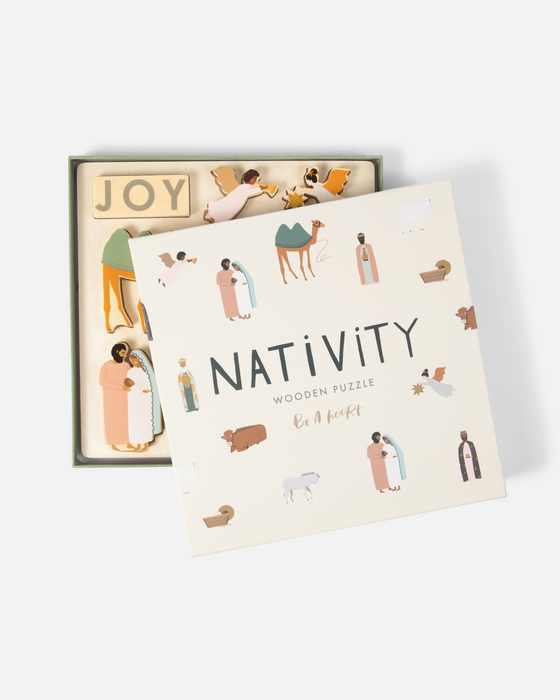 Be A Heart Nativity Wooden Puzzle