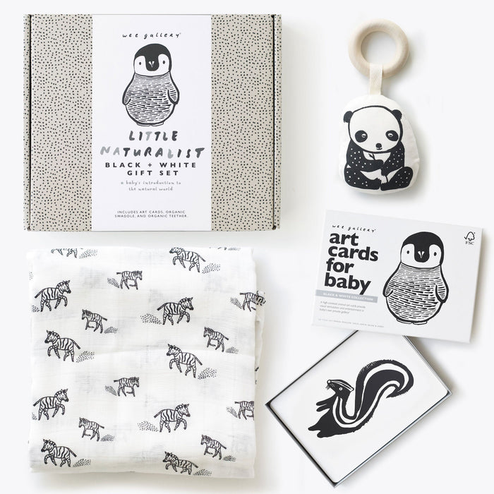 Wee Gallery Newborn Baby Gift Set - Black + White