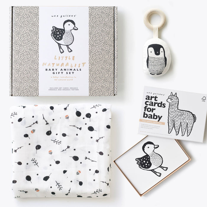 Wee Gallery Newborn Baby Gift Set - Baby Animals