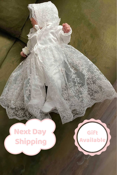 THA Dressing Baby Girl Christening Gown Set
