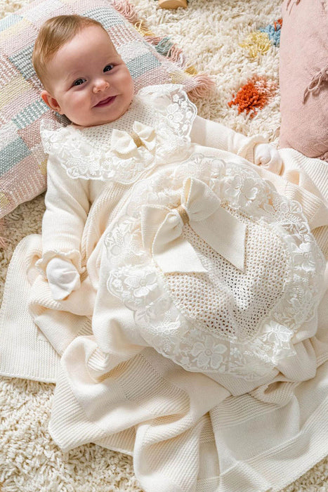 THA Dressing Nora Cream Newborn Knitwear Coming Home Set (5 pcs)