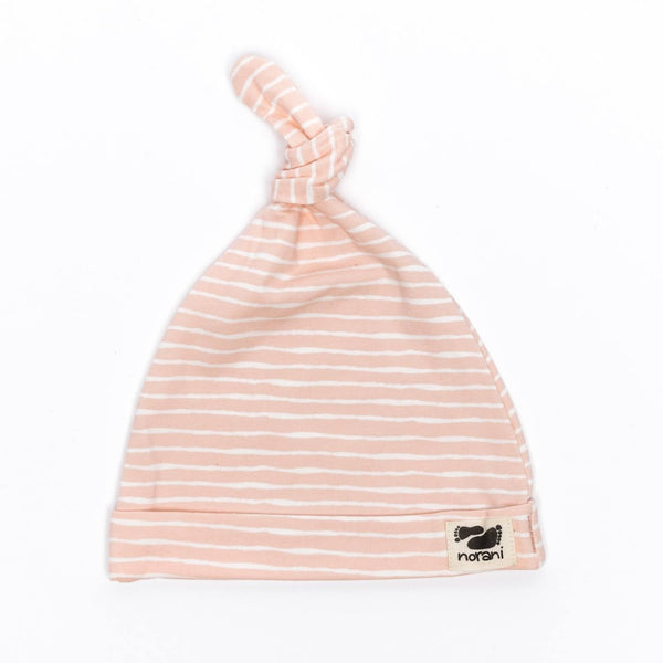 Norani Baby Organic Baby Beanie - Pink Stripes