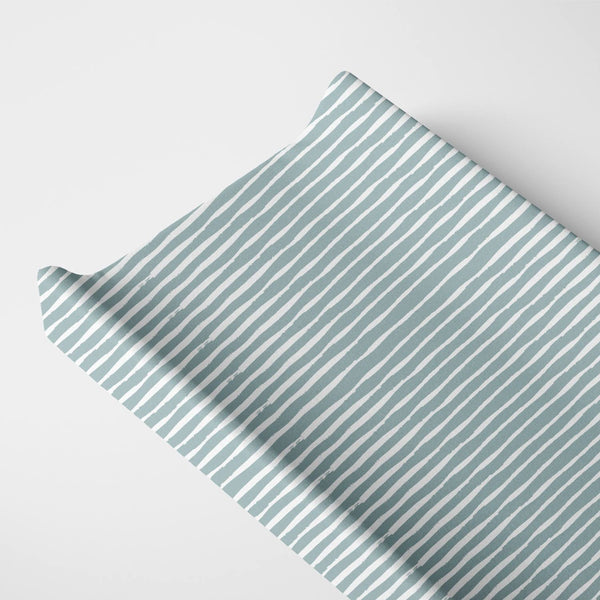 Norani Baby Organic Changing Pad Cover - Green Stripes