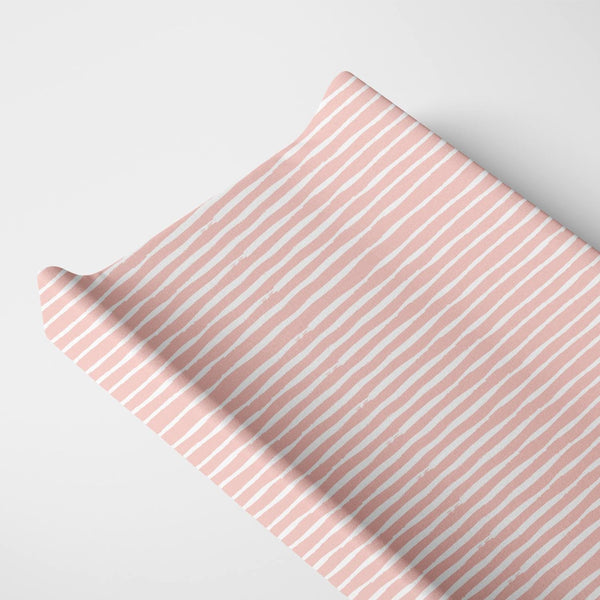 Norani Baby Organic Changing Pad Cover - Pink Stripes