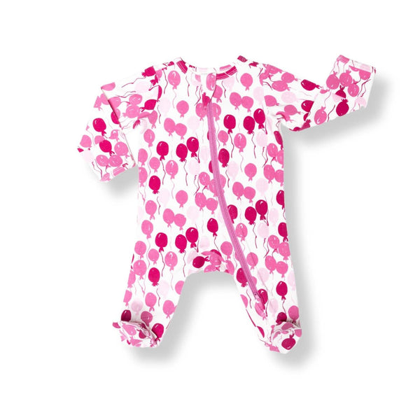 Norani Baby Organic Footie - Pink Balloons