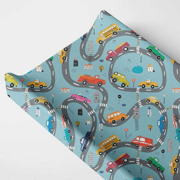 Norani Baby Organic Changing Pad Cover - Cars