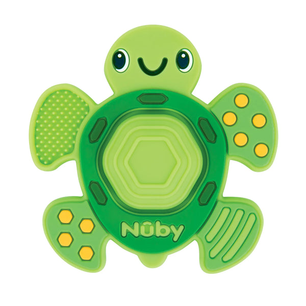 Nuby Sensory Play Teether Silicone Poppers, Turtle