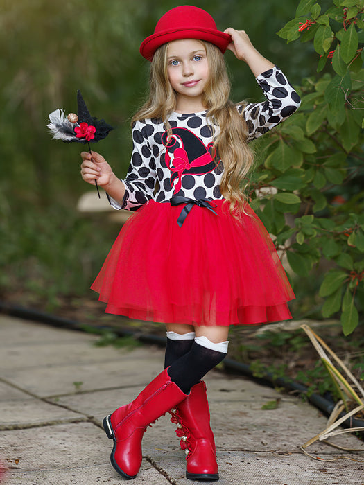 Mia Belle Girls Be Witched Polka Dot Tutu Dress