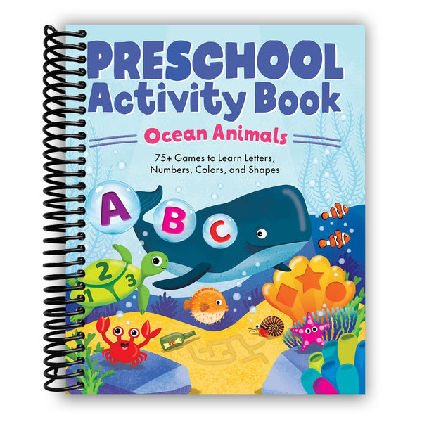 Lay it Flat Ocean Animals Preschool Activity Book (Spiral Bound)