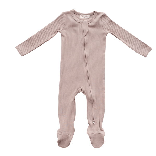 bug + bean kids Organic Cotton Ribbed Footie