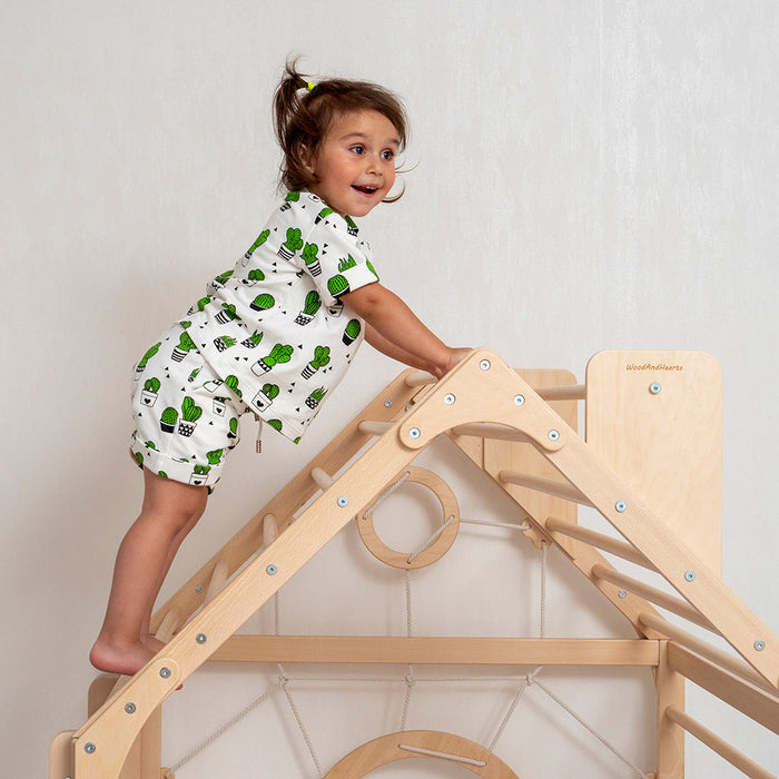 woodandhearts Wooden Climbing Playhouse