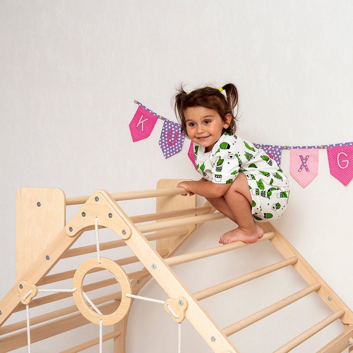 woodandhearts Wooden Climbing Playhouse