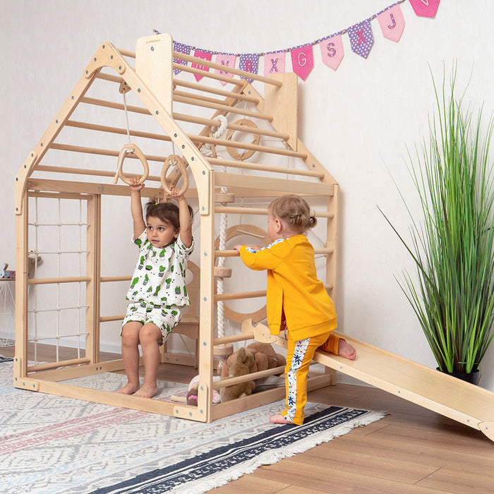 woodandhearts Wooden Climbing Playhouse