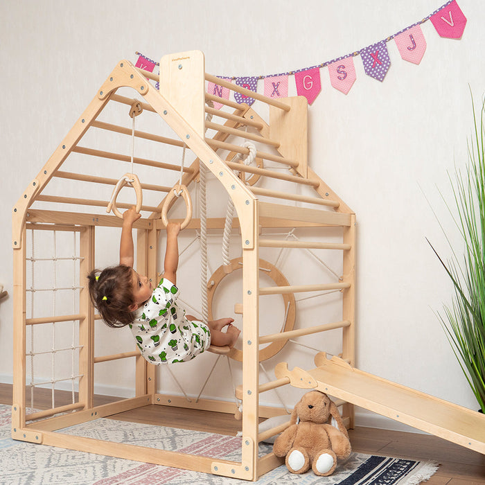 woodandhearts Wooden Climbing Playhouse