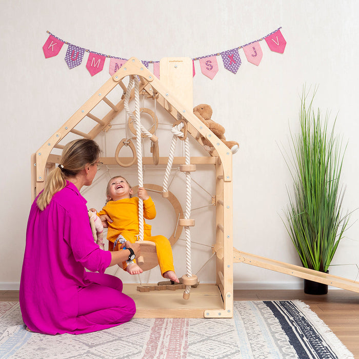 woodandhearts Wooden Climbing Playhouse