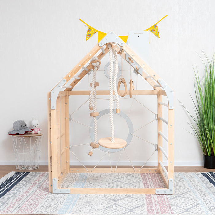 woodandhearts Wooden Climbing Playhouse