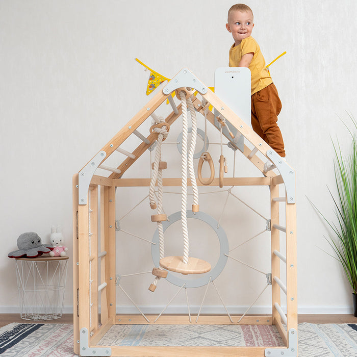 woodandhearts Wooden Climbing Playhouse