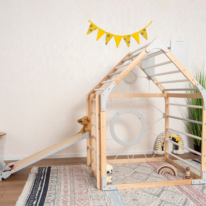 woodandhearts Wooden Climbing Playhouse