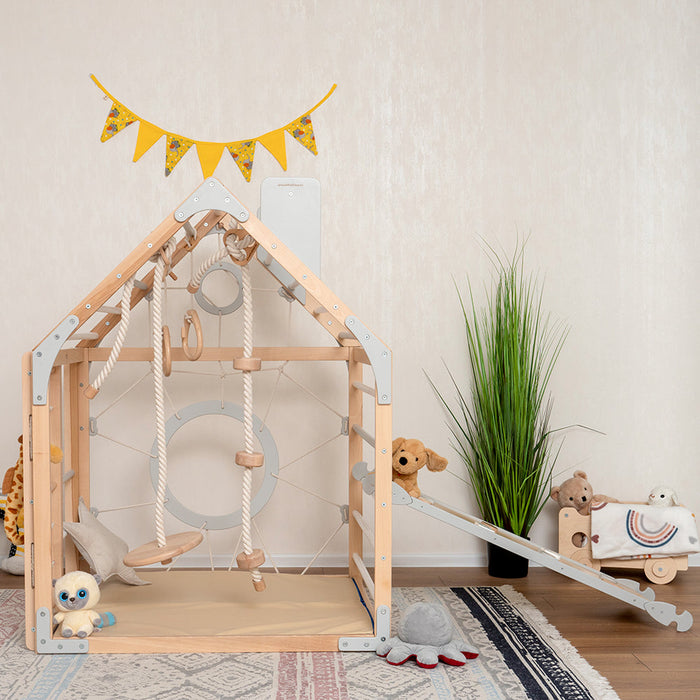 woodandhearts Wooden Climbing Playhouse