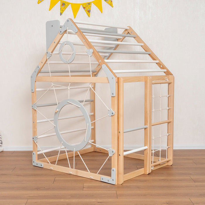 woodandhearts Wooden Climbing Playhouse