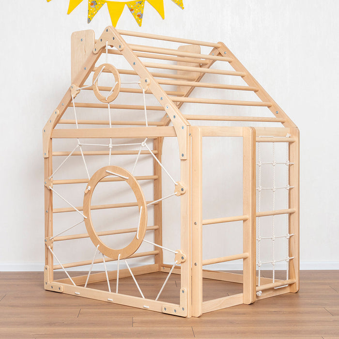 woodandhearts Wooden Climbing Playhouse