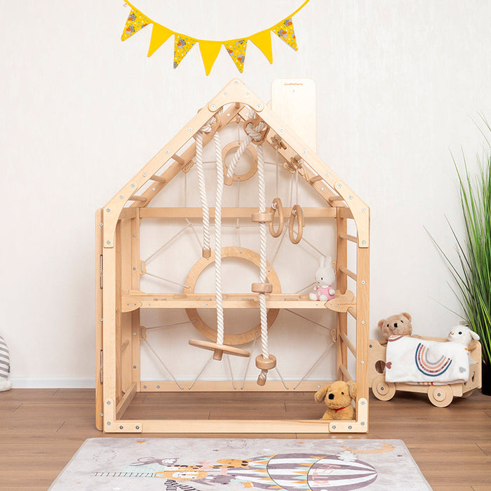 woodandhearts Wooden Climbing Playhouse