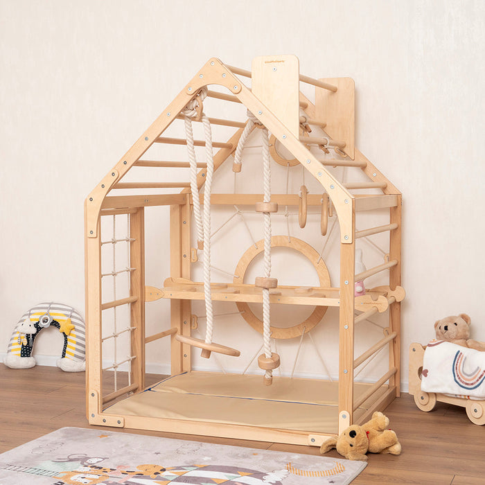 woodandhearts Wooden Climbing Playhouse