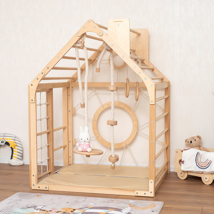 woodandhearts Wooden Climbing Playhouse