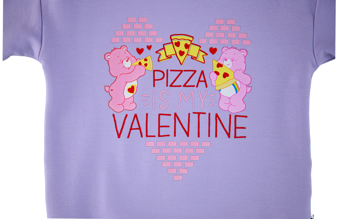 Birdie Bean Care Bears™ pizza valentine crewneck sweatshirt