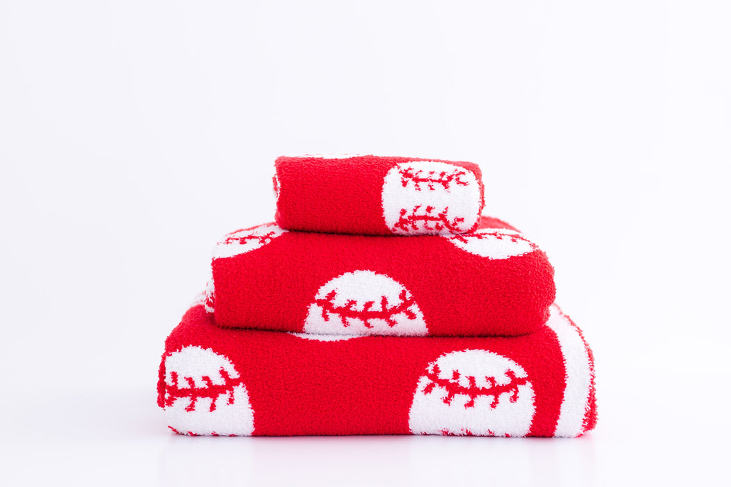 Birdie Bean baseball plush blanket- RED/TODDLER