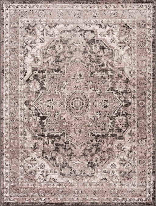 Hauteloom Albie Charcoal & Beige Area Rug - Clearance