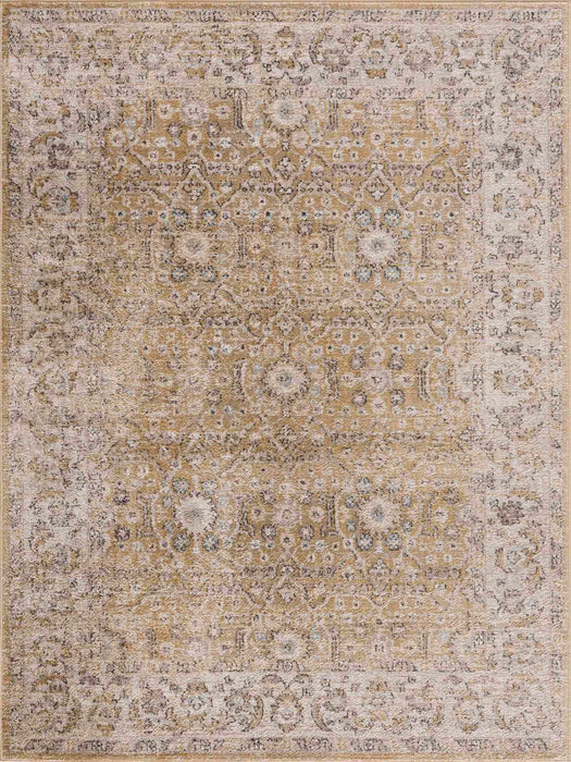 Hauteloom Anana Gold & Beige Area Rug - Clearance