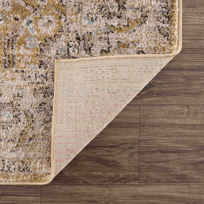 Hauteloom Anana Gold & Beige Area Rug - Clearance